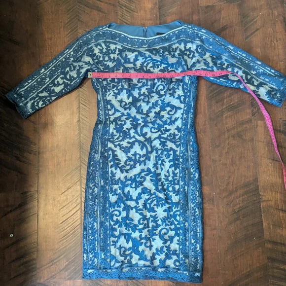 Tadashi Shoji Blue Lace Dress, US 2 - Picture 1 of 4